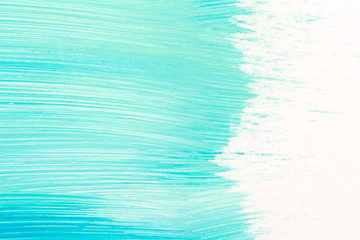 Abstract cyan hand painted background