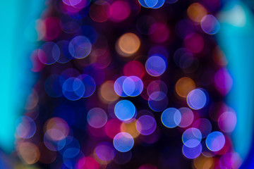 Bokeh lights from beautiful Christmas light decoration for background