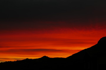 coucher de soleil sur Ceüze