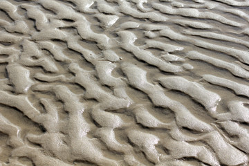 Structures in the sand of North sea coast on Sylt © Konrad Weiss