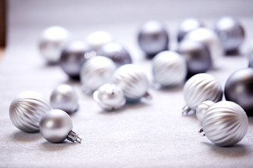 Christmas silver balls