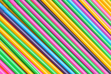 Colorful plastic straws