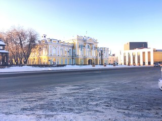 Naklejka premium city in winter