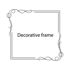 Vintage scroll baroque frame, decorative design element.