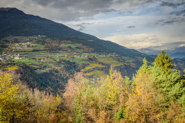 Fototapeta na wymiar Eisacktal Southtyrol Italy Autumn