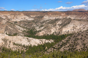 View of the Kasha-Katuwe Tent Rocks National Monument in New Mexico