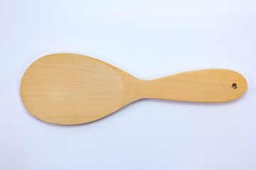 kitchen wooden spatula isolated