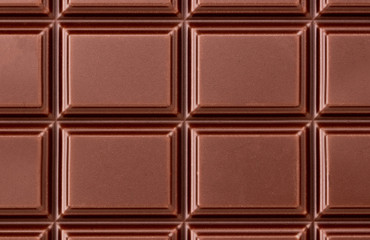Texture of the milk chocolate bar from top view