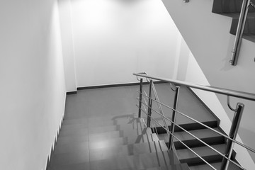 empty staircase in a modern office building