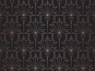 Vector floral damask seamless pattern. Elegant abstract art nouveau background. Classic flower motif texture.
