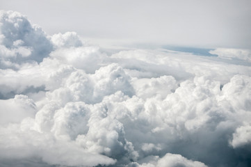 fluffy cumulus clouds