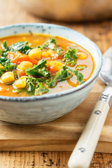 Moroccan Spiced Chickpea Soup With Kale
