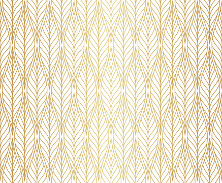 Geometric Leaf Vector Seamless Pattern. Floral Illustration background.