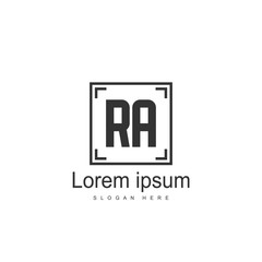 RA Logo template design. Initial letter logo design