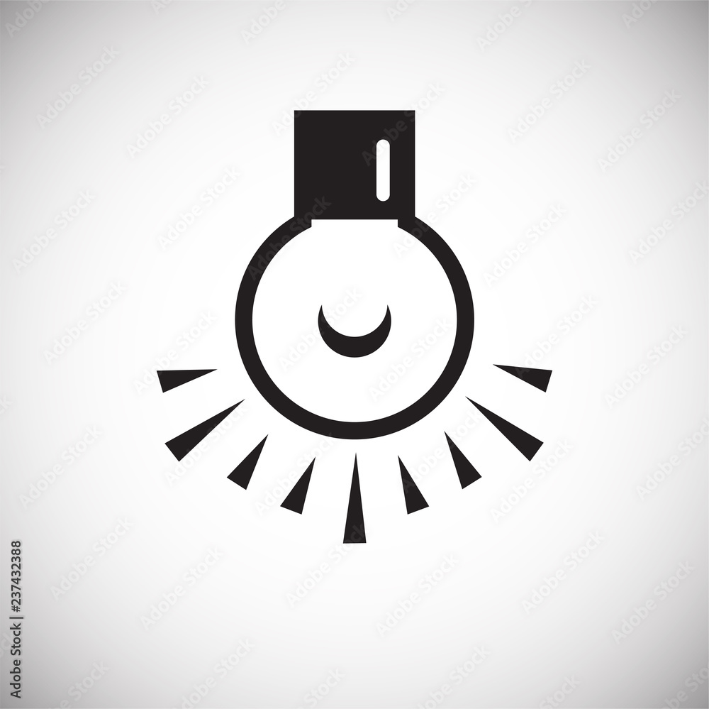Poster dark room bulb icon on white background for graphic and web design, modern simple vector sign. inter