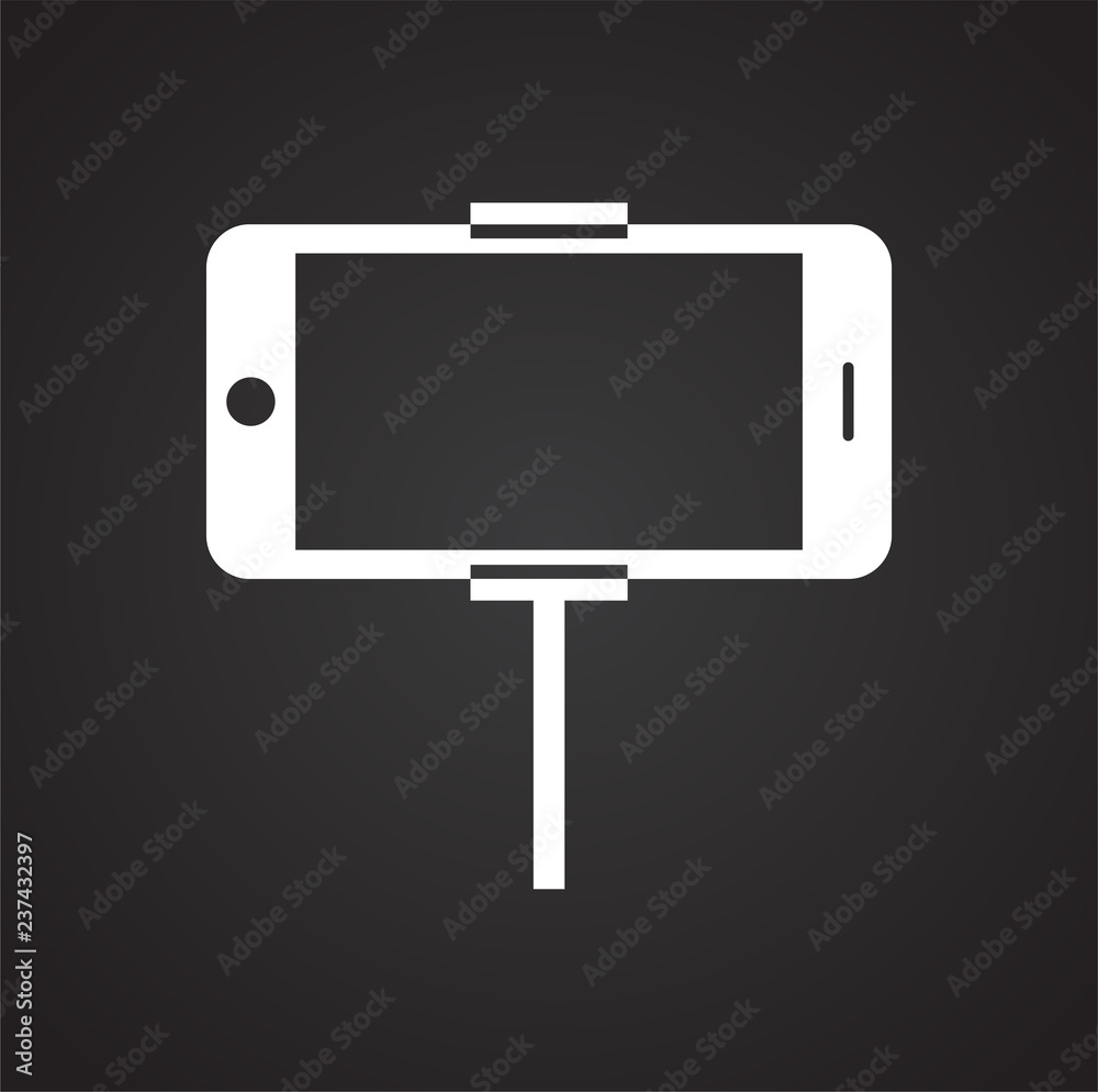 Poster phone shooting icon on white background for graphic and web design, modern simple vector sign. inter
