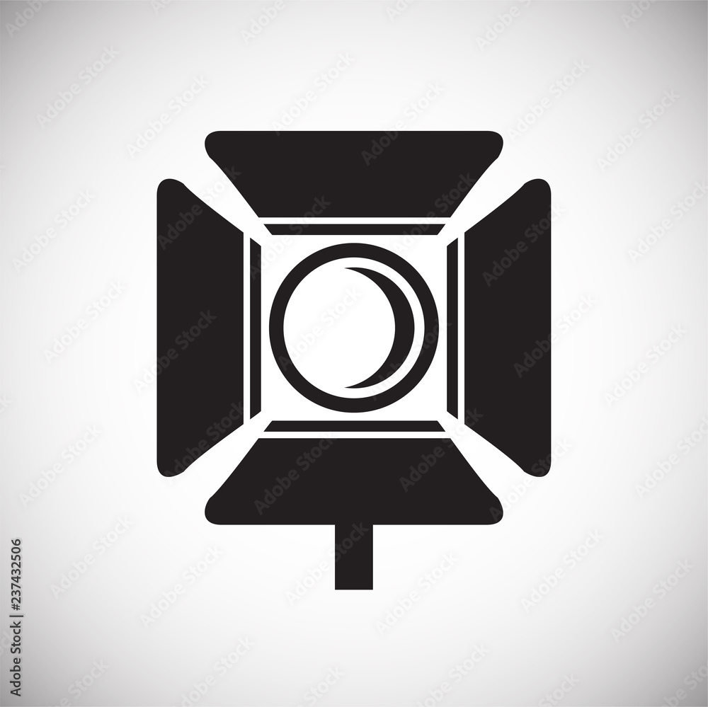 Poster studio video light icon on white background for graphic and web design, modern simple vector sign. i