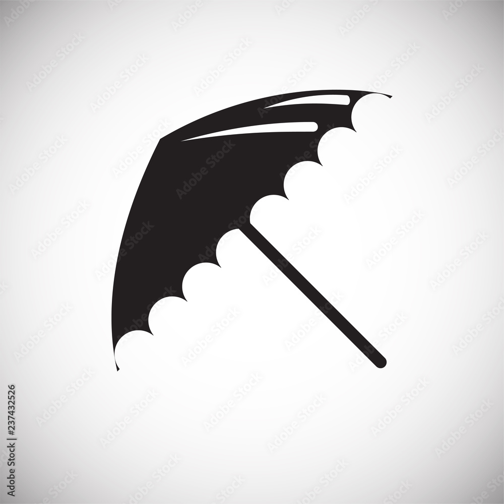 Poster studio photo umbrella icon on white background for graphic and web design, modern simple vector sign
