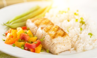Seafood Dish and rice