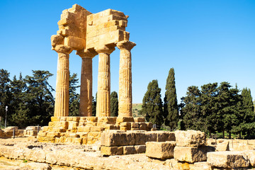 Agrigento, Sicily. Greeks temple of Italy. The ruins are the symbol of Agrigento city.