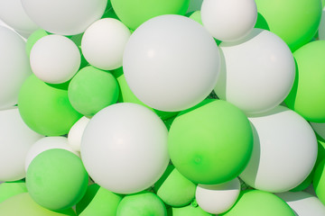 festive decoration of balloons, background concept