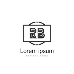RB Logo template design. Initial letter logo design