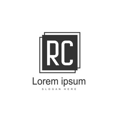 RC Logo template design. Initial letter logo design