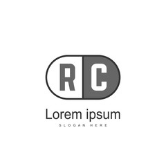 Obraz premium RC Logo template design. Initial letter logo design
