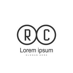 RC Logo template design. Initial letter logo design