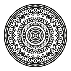 Mandala Shape for Coloring. Vector Mandala. Floral. Flower. Oriental. Book Page. Outline.