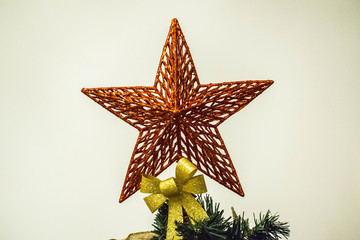 Christmas ornaments and star