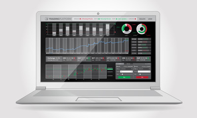 Trading Platform Interface With Infographic Elements