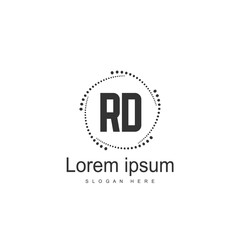 RD Logo template design. Initial letter logo design