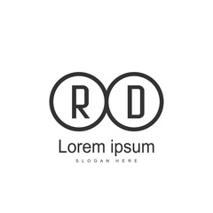 RD Logo template design. Initial letter logo design