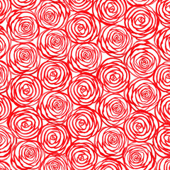 Watercolor rose pattern