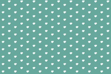 Pattern for Valentine's Day. Cute hand drawn hearts on blue background