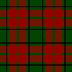 Seamless christmas check pattern black, green and red. Design for wallpaper, fabric, textile, wrapping. Simple background