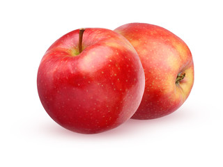 Fototapeta na wymiar Red apples isolated on white background.