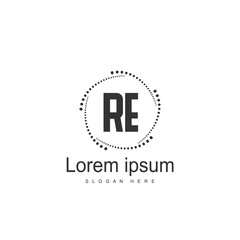 Fototapeta premium RE Logo template design. Initial letter logo design