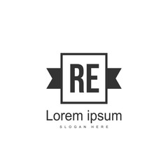 RE Logo template design. Initial letter logo design