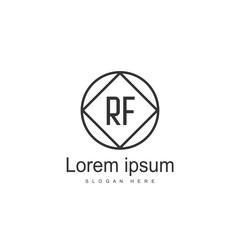RF Logo template design. Initial letter logo design