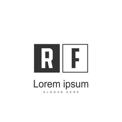 RF Logo template design. Initial letter logo design
