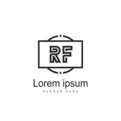 RF Logo template design. Initial letter logo design