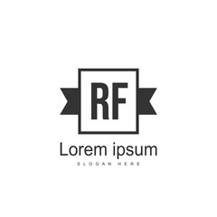 RF Logo template design. Initial letter logo design