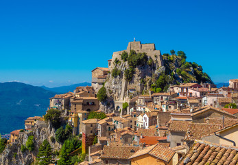 Cervara di Roma (Italy) - A little suggestive town on the rock, in the Simbruini mountains, province of Rome, know as 