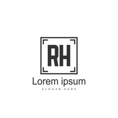 RH Logo template design. Initial letter logo design