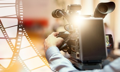 Film actor background broadcast camera cinema commercial