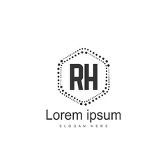 RH Logo template design. Initial letter logo design