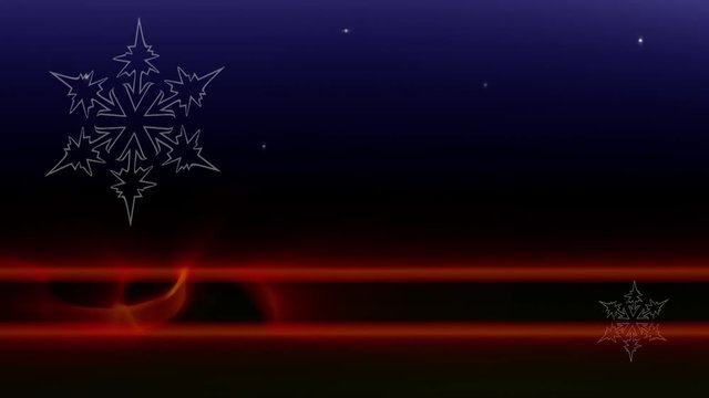 Bauchbinde Weihnachts Animation mit blauem Hintergrund loopbar 6 sec.