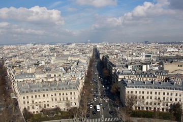 Obraz premium View from Arc de Triomphe in Paris, France